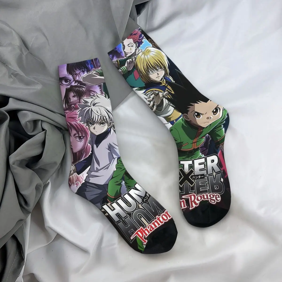 

Всесезонные чулки для экипажа, аниме HXH Hunter X Hunter, носки, забавные длинные носки, аксессуары для мужчин и женщин, рождественские подарки