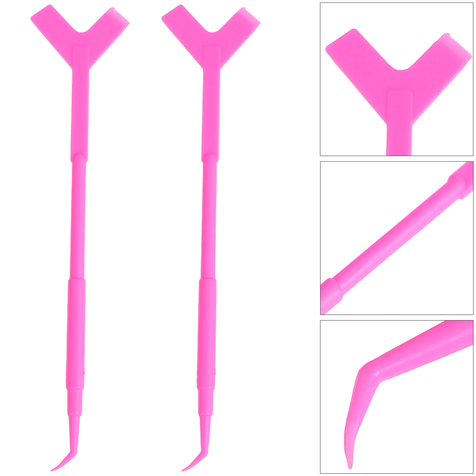 10 قطعة أداة بيرم الرموش قابلة لإعادة الاستخدام لاش رفع فاصل فرشاة Y-شكل تصميم لفصل مشط رمش رفع قضيب #6