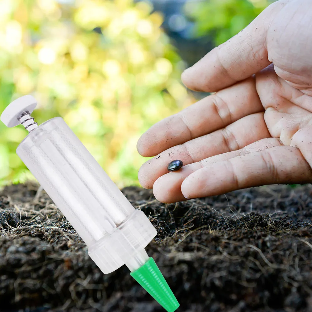 Compact Plastic Seeder Dispenser Small Manual Planter for Home Garden Grass Seed Spreading Planting Tool Gardening