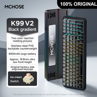 MCHOSE K99 V2 Mechanical Keyboard Tri-mode Bluetooth Wireless RGB Hot Swap Gasket Customizable 98% Gaming Keyboard Large Battery