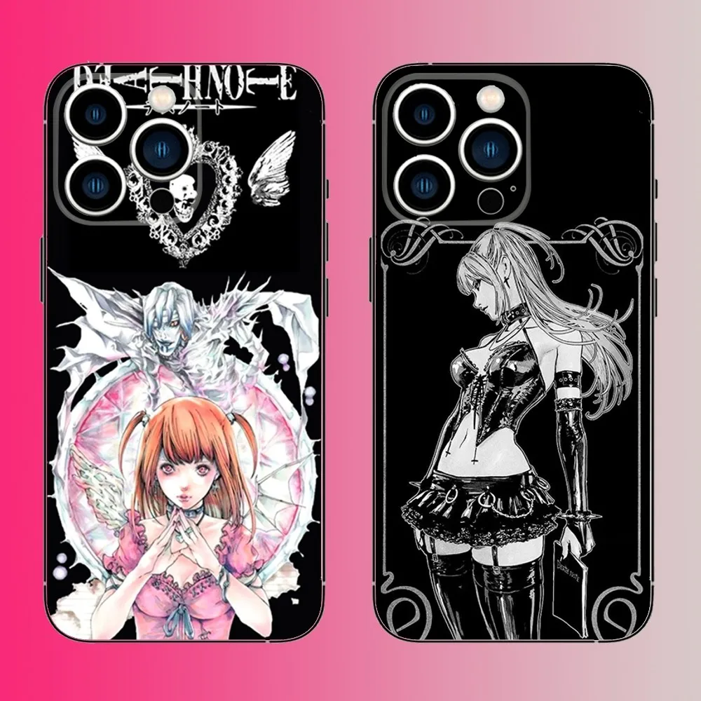 Misa anime D-Death N-Note Phone Case For iPhone 16,15,14,13,12,11,Pro,Max,Plus,Mini,X,XS,XR,8,7,6,S,SE Soft Black Case