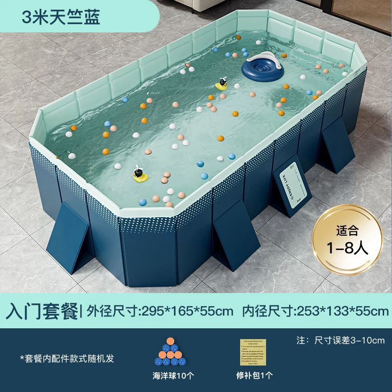 

Thickened Foldable Non-inflatable Wear-resistant Swimming Pool, Kids Family Outdoor Indoor Backyard Water Play Pool for Home Use