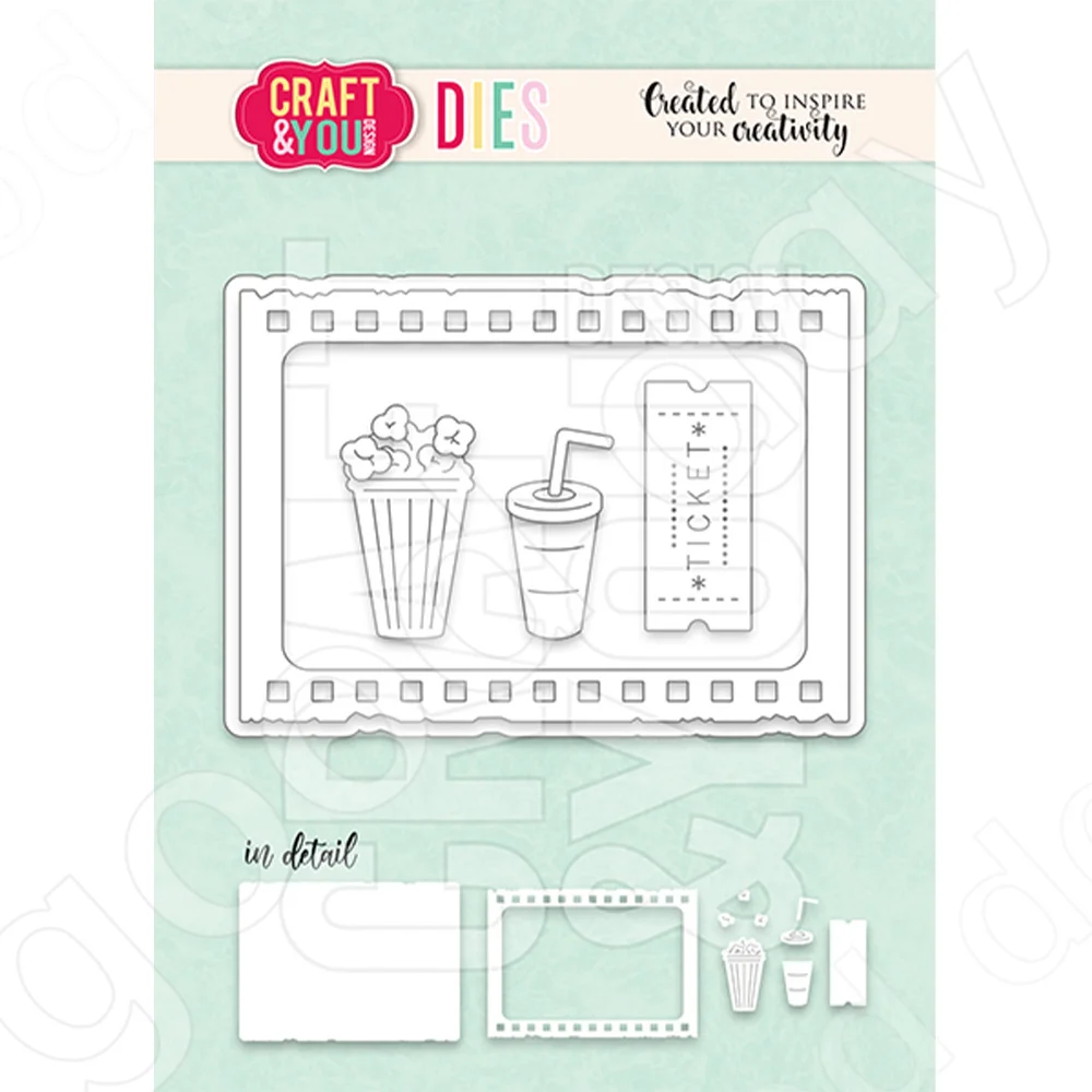 

Milk Tea Popcorn Metal Cutting Dies for DIY Holiday Greeting Cards Handmade Scrapbook Calendar Decoration Embossing Crafts