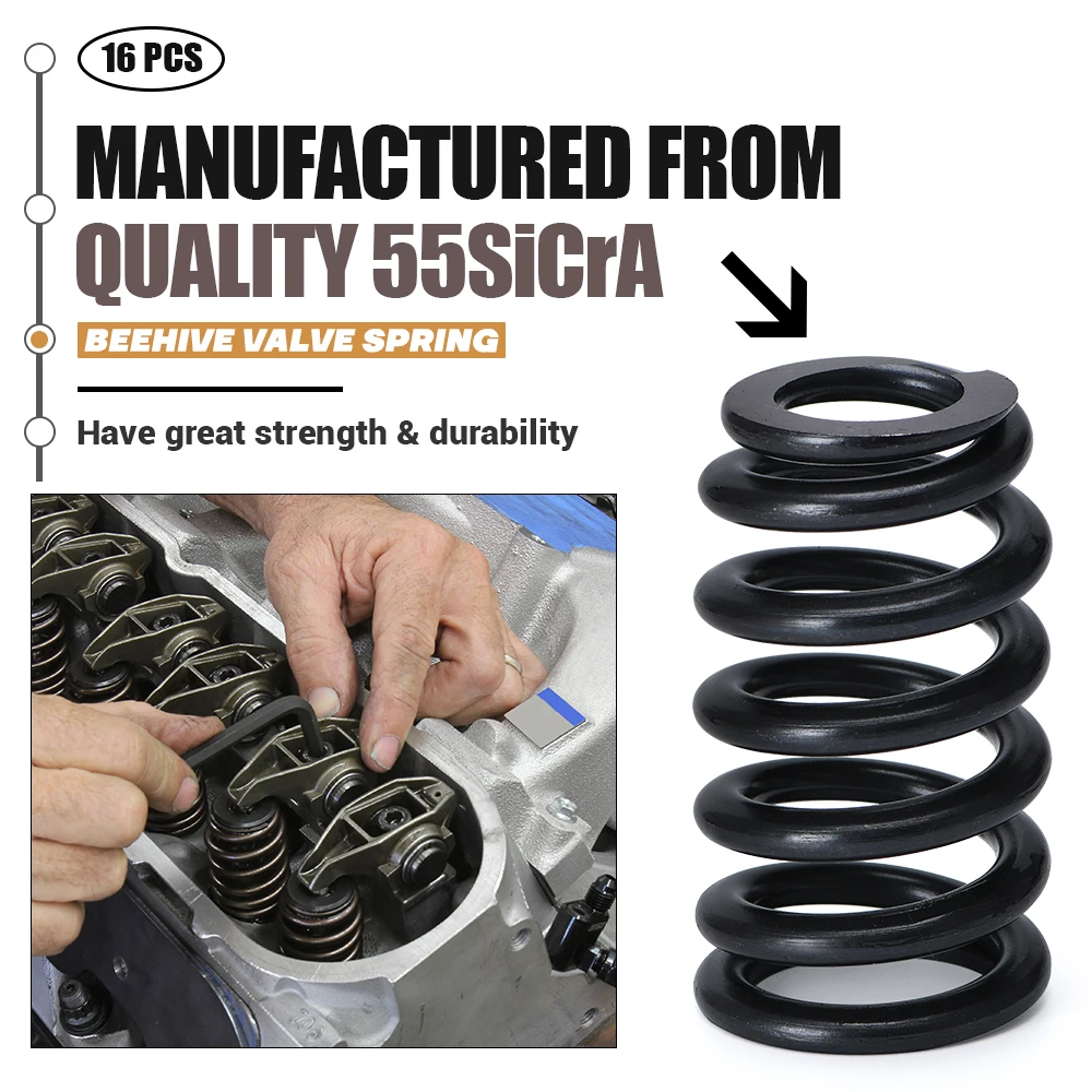 16 Pieces Brand New 1218 Drop-In Beehive Valve Spring Kit for all LS Engines - 600" Lift Rated