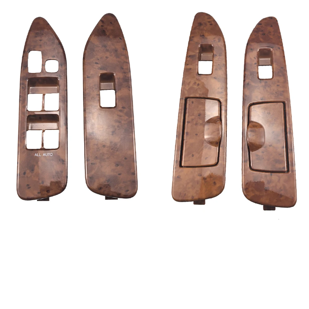 LHDLC100 FJ100 Interior Wooden Window Switch Lifter Panel Cover For Toyota Land Cruiser 100 1998 1999 2000 2001 2002 Accessories