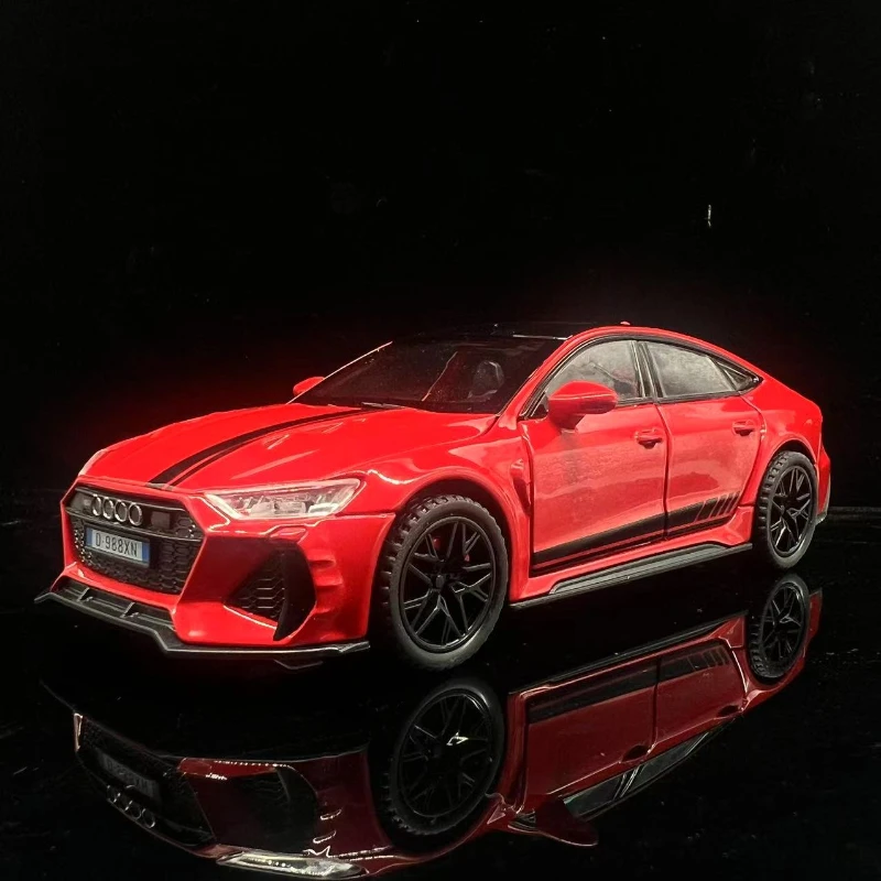 

1:32 Audi RS7 спортивный автомобиль из сплава, литая под давлением модель автомобиля, коллекция украшений, звуковые и световые игрушки для мальчиков, подарок для парня, уникальные игрушки