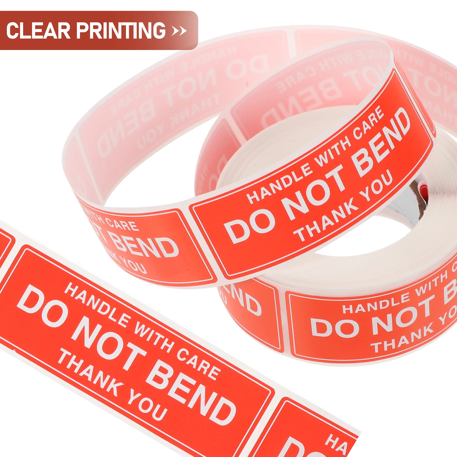 

Premium Self-Adhesive Warning Stickers Do Not Bend Shipping Packing Labels Clear Decals Lightweight for Package