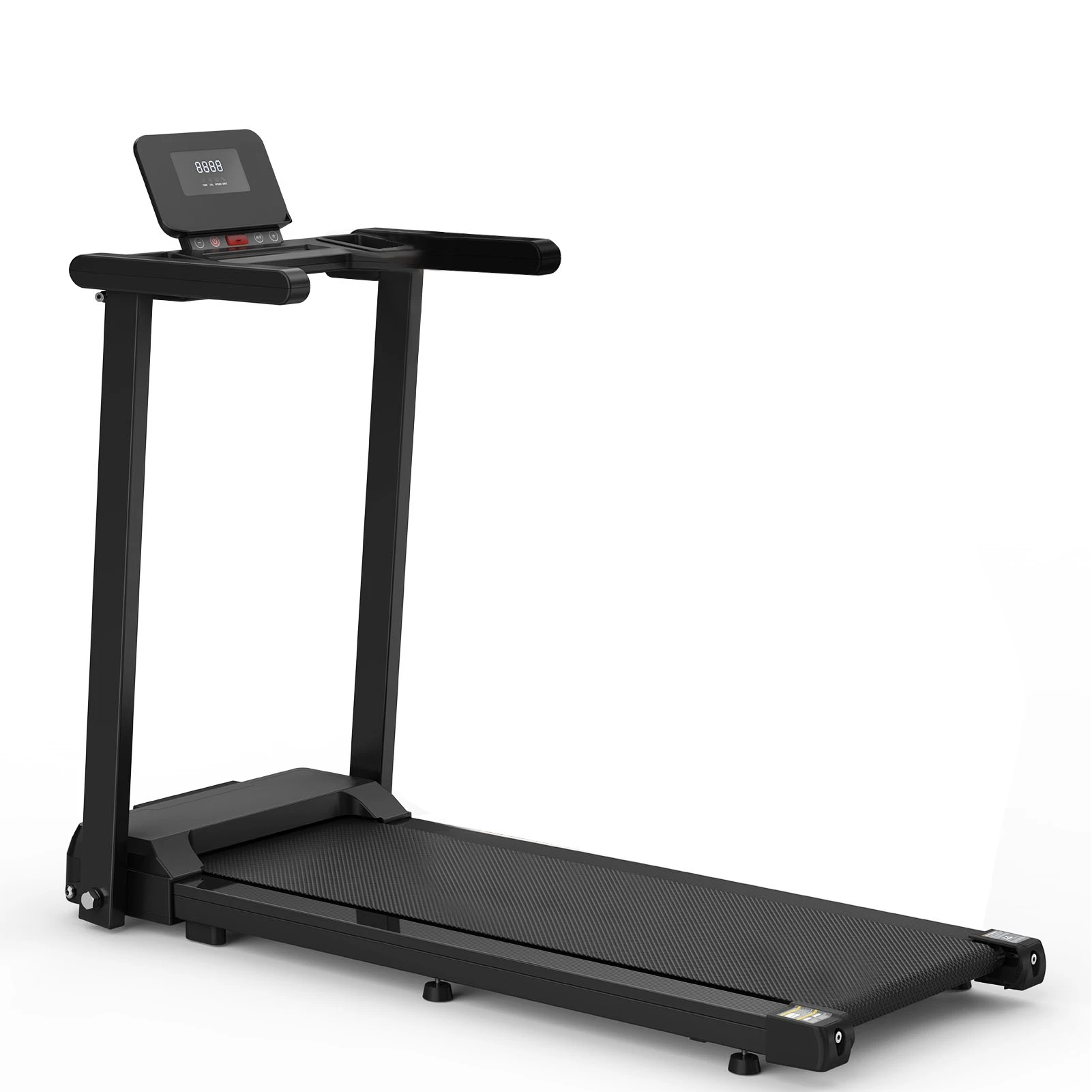 

Складная беговая дорожка мощностью 2,5 л.с. с ручками для дома. Складная беговая дорожка со светодиодным дисплеем. Машина для бега в помещении емкостью 300 фунтов.