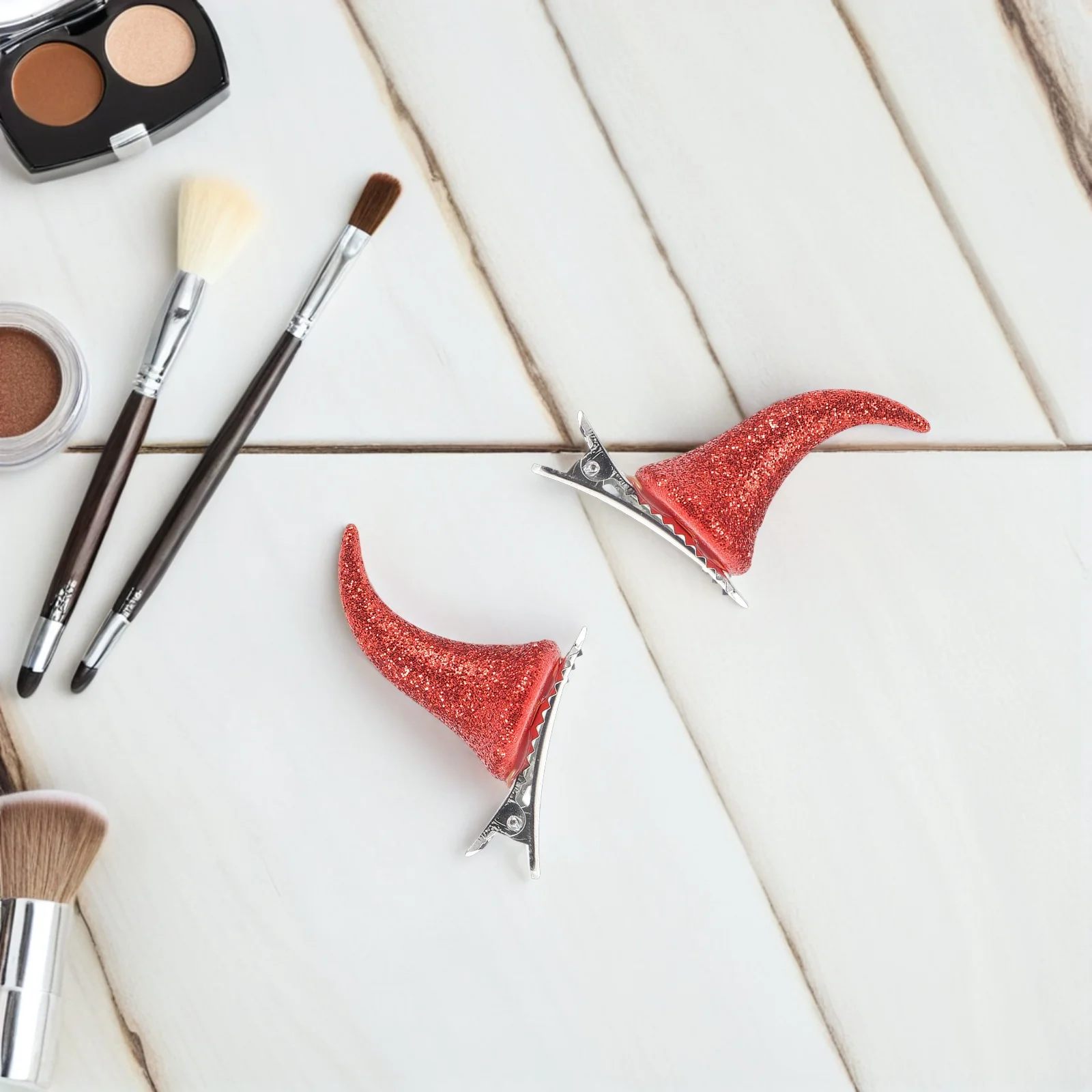 

4 Pcs Horn Hairpin Halloween Costume Kids Adults Barrette Plastic Hair Clip Hair Clip Festive Photography Cosplay