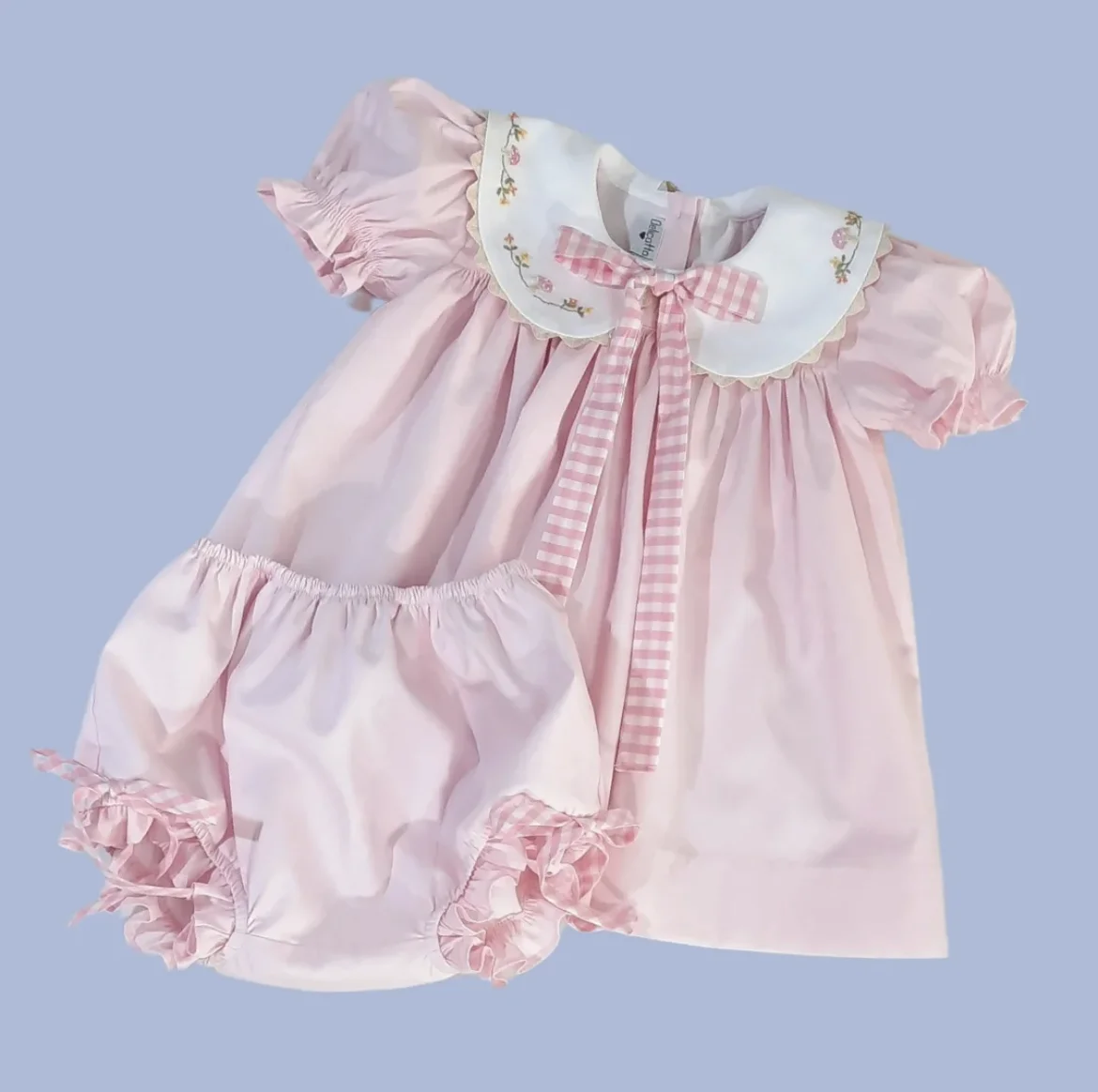 Baby Girl Summer Small Bell Embroidery Turkish Vintage Lolita Princess Ball Gown Dress for Birthday Holiday Eid Photography  B26