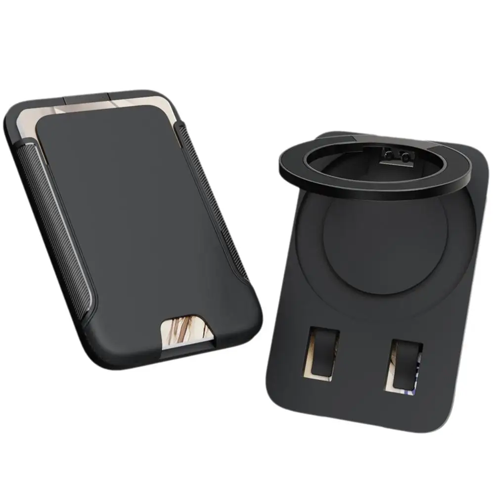 Magnetic Wallet Card Box Phone Holder For Magsafe For iPhone 15 16 14 13 12 Pro Max For Samsung Card Slots Case