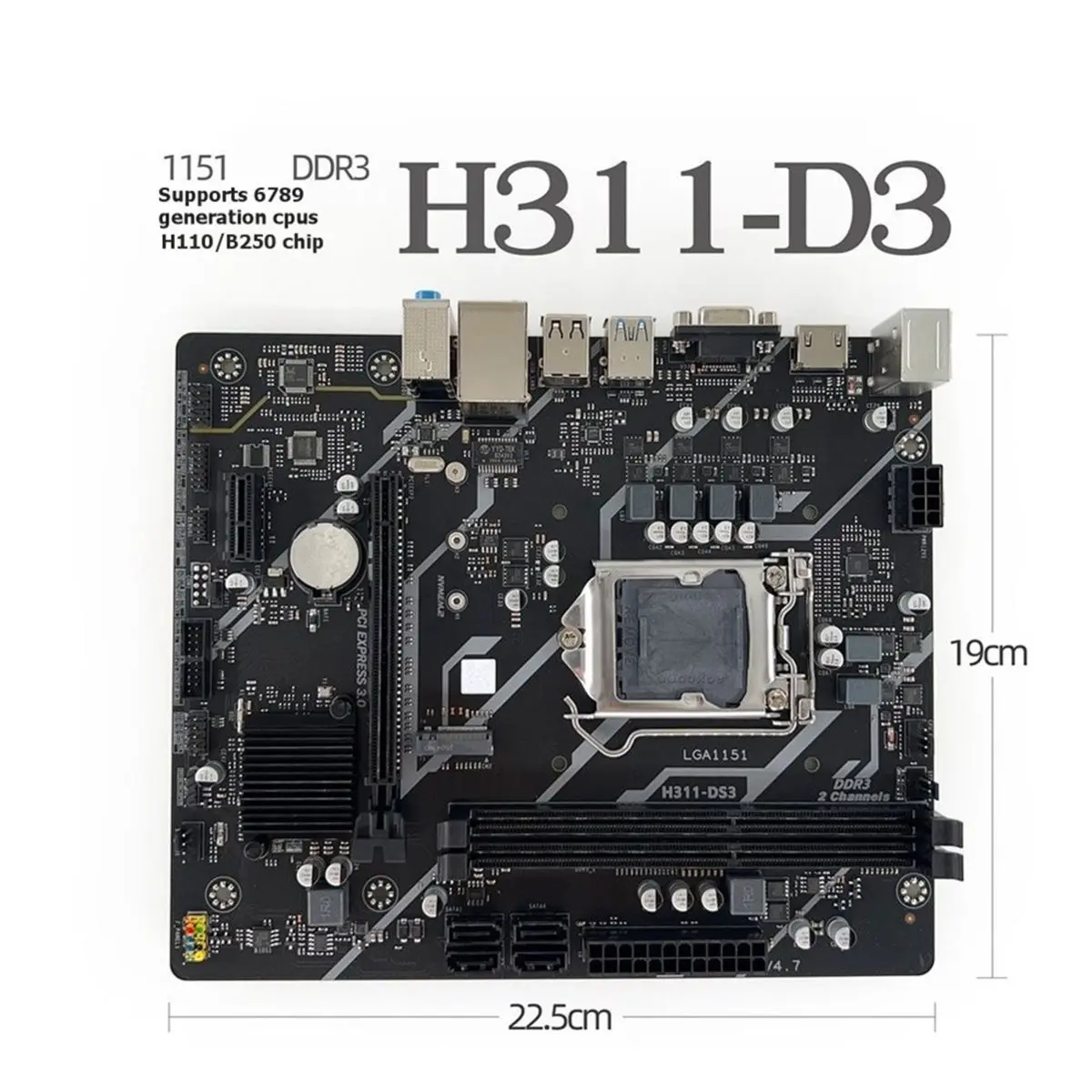 H311-D3 Motherboard 1151 DDR3 Memory Support 6789 Generation CPU I3 I5 I7 Computer Motherboard