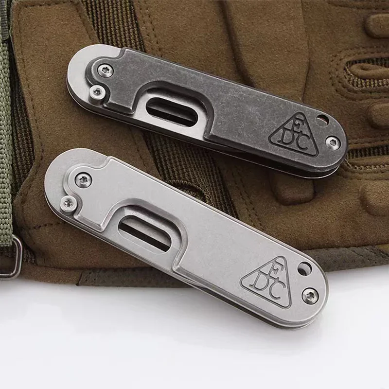 Mini All Steel Folding Knife Carrying Tactical Portable Pocket Knife Outdoor Self-defense Unboxing Keychain Knife