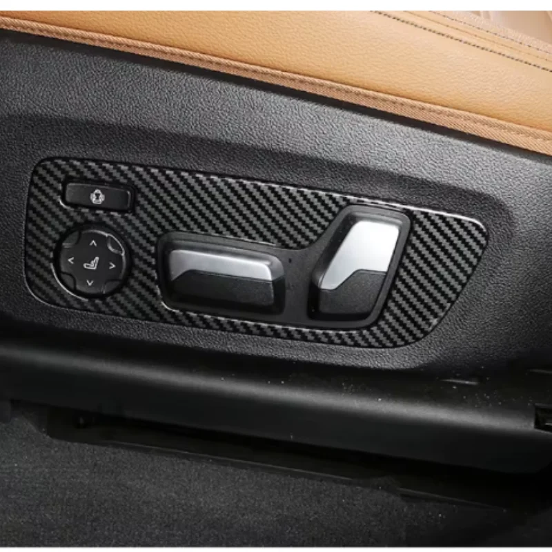 

For BMWX5 2019-2021 carbon fiber car seat adjustment button decoration stickers/steering wheel glitter decoration