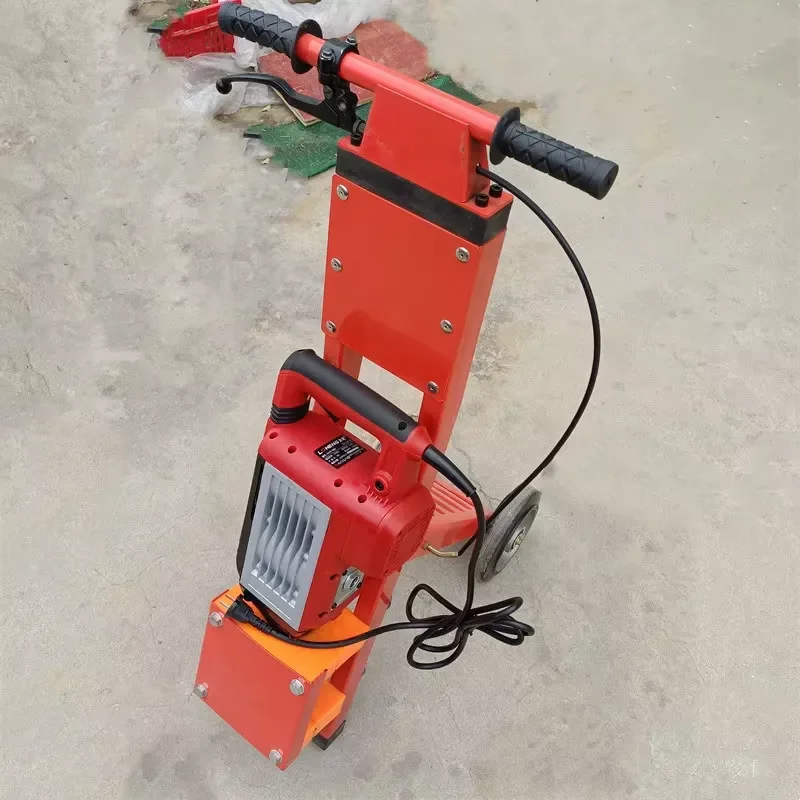 High-Power Industrial Electric Pick Truck Scraper 220V Shovel Tile Crushing Cleaning Hand Push Floor Adhesive Renovating Tool