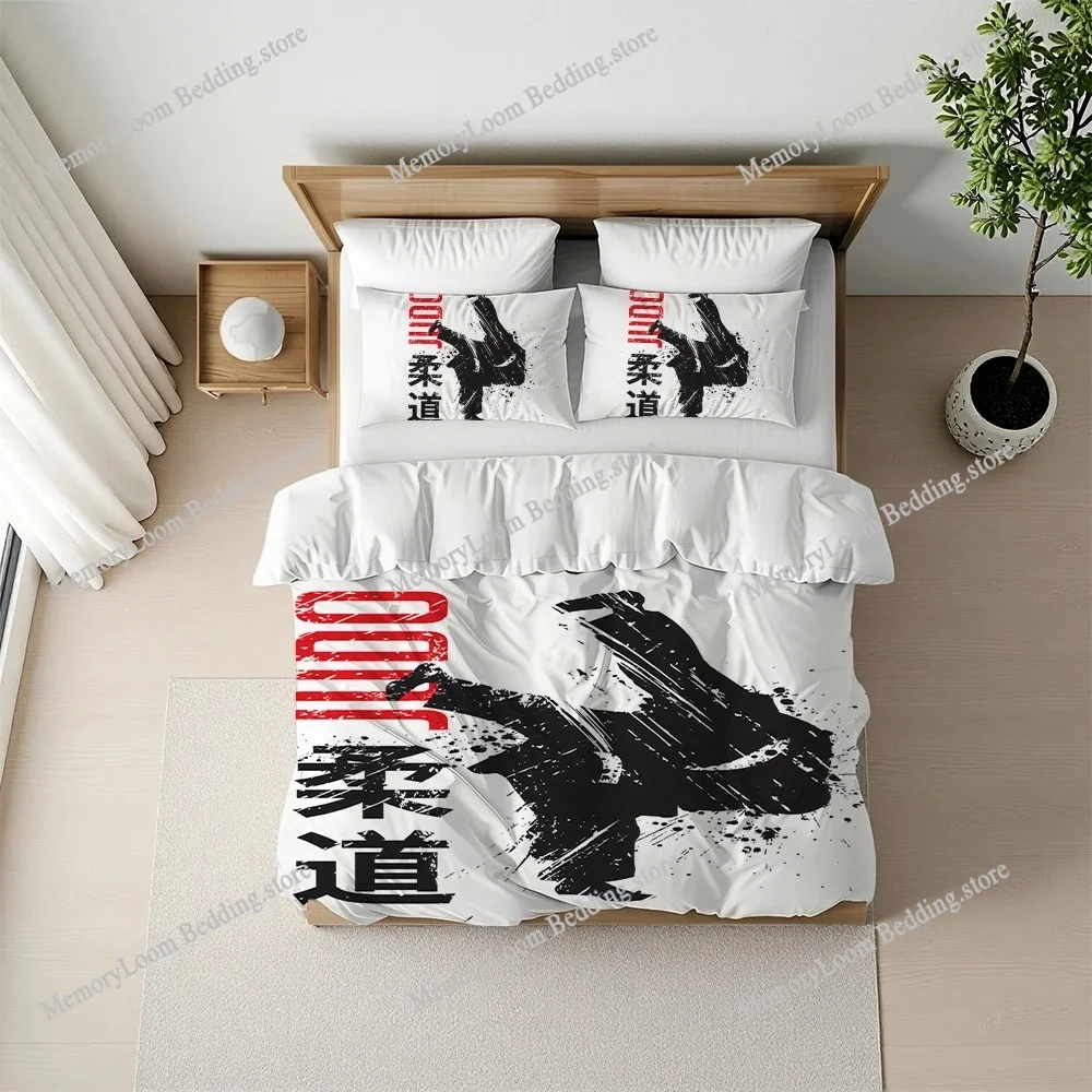 

Sports Judo Arts Martial Duvet Cover Set Home Style Bedding Soft Laundry Cotton Bed Four Seasons Student Dormitory Home Textile