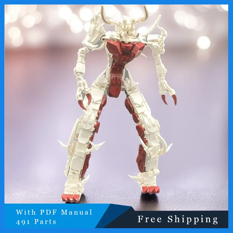 

491 PCS Creative Building Bricks White Mutant Crab Man Model Model For Kids Educational DIY Assembly Toy Birthday Christmas Gift
