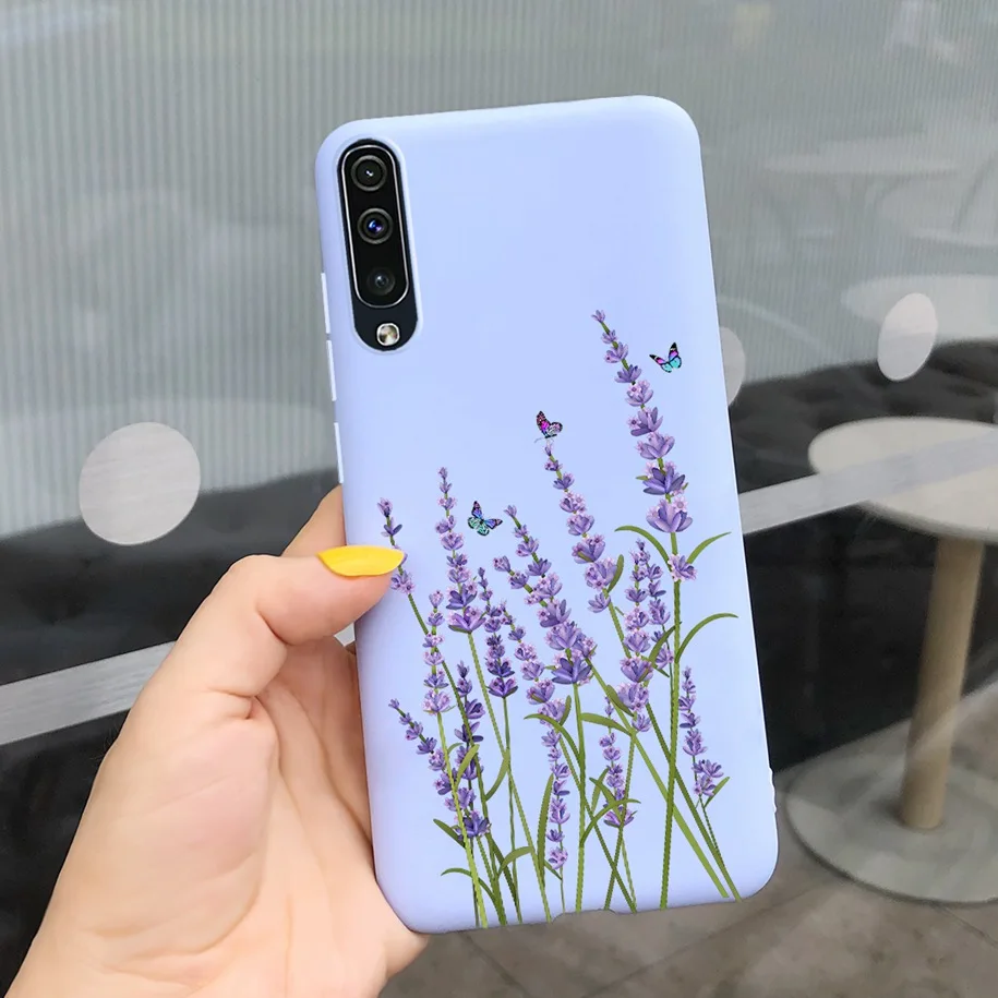 For Samsung A70 Case Silicone Soft Flower Phone Cover For Samsung Galaxy A70 Cases SM-A705F A 70 Coque Matte Bumper A 70S Fundas