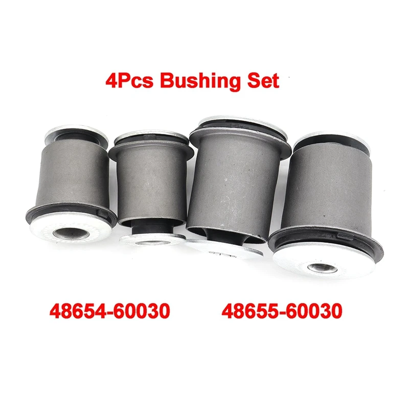 4Pcs Car Arm Bushing Lower Control Set 48654-60030 48655-60030 For Toyota 4Runner FJ Cruiser Tacoma Land Cruiser Prado