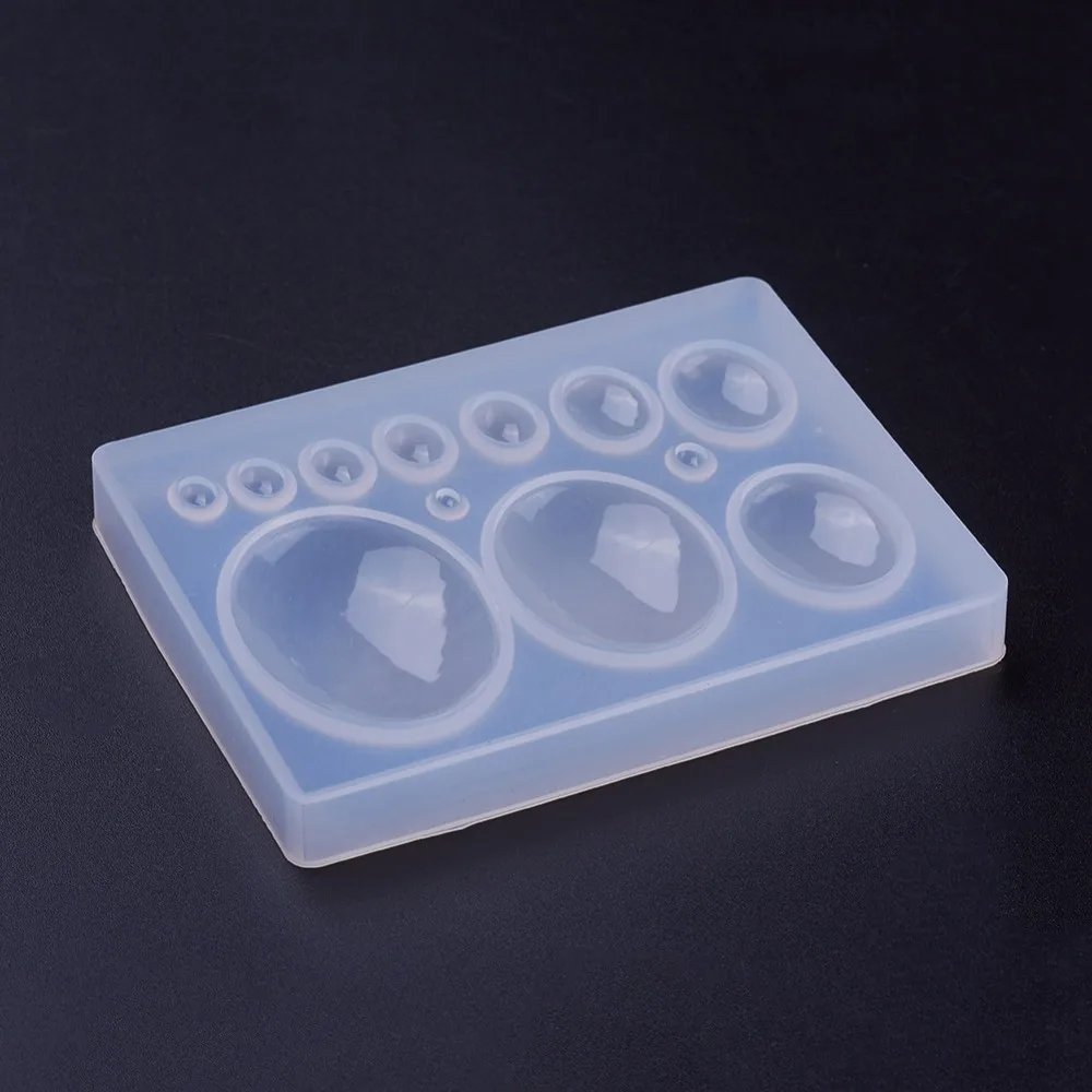 1 pc Silicone Cabochon Molds Epoxy Resin Casting Molds For UV Resin DIY Jewelry Craft Making Oval White 86x66x10mm