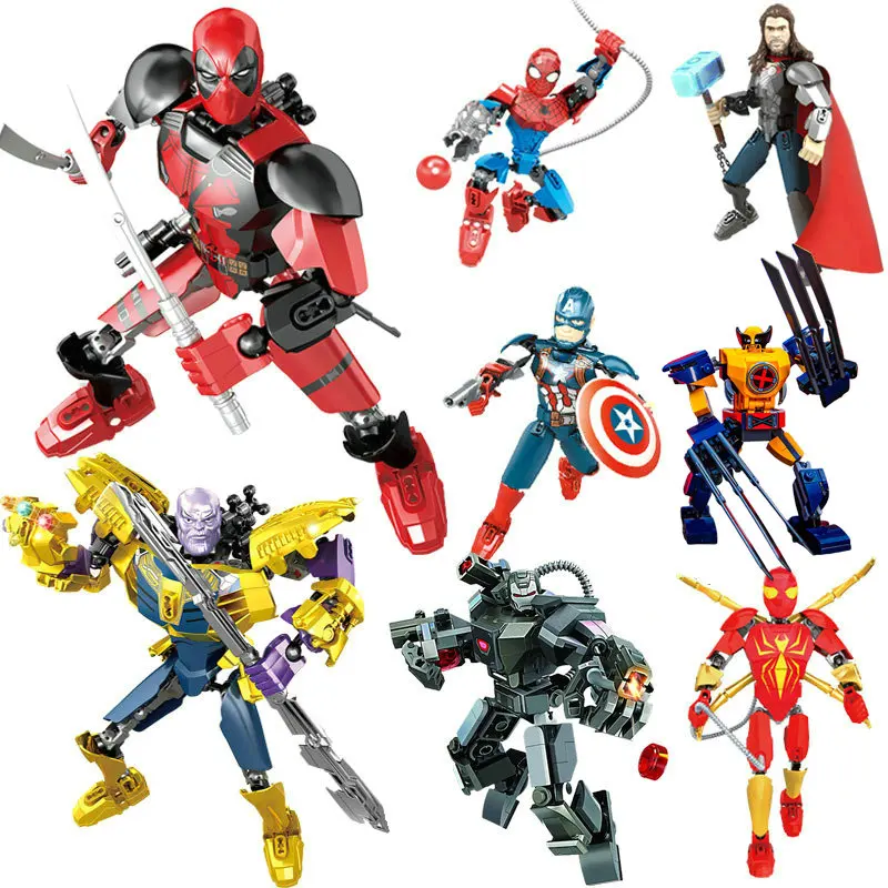 

Hero Iron большие фигурки в сборе, строительные блоки, кирпичи, строительные фигурки, экшн-игрушки, совместимые с коллекцией Lego, подарки для детей