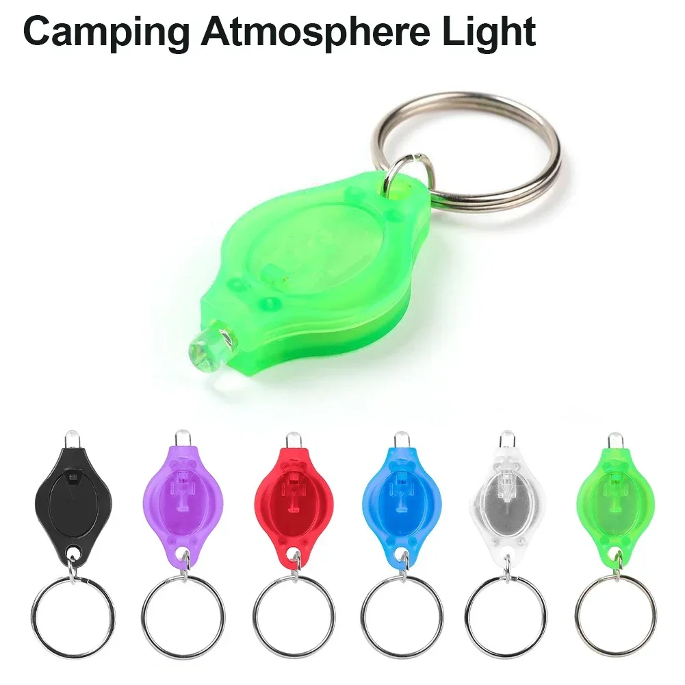Mini Keychain Light LED UV Flashlight Torch Key Lamp Button Battery Flashlights Red Purple Light Torch Ultraviolet Torch