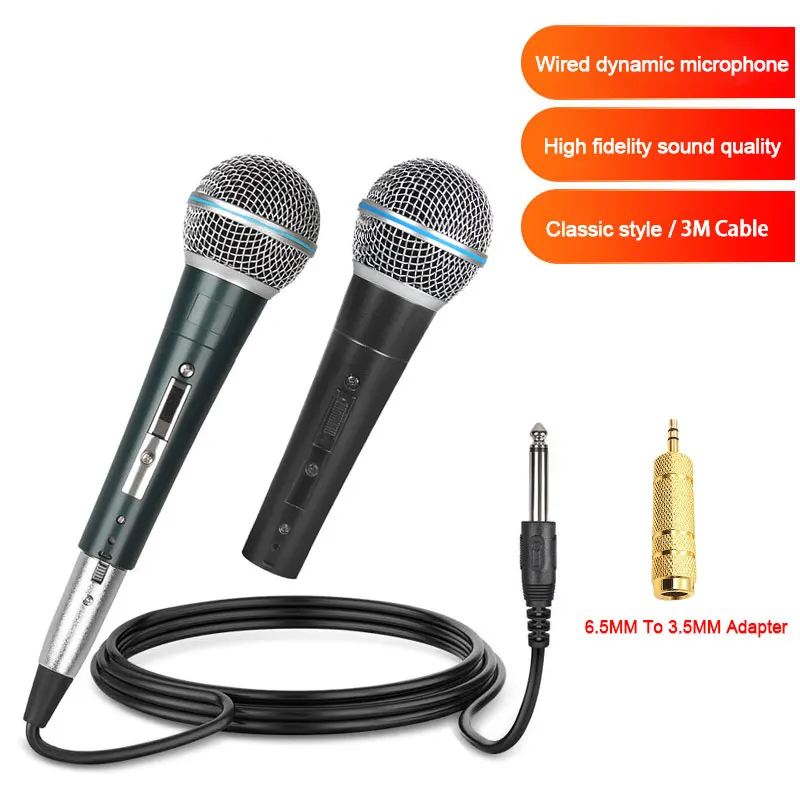 58A Karaoke Handheld Microphone Wired Dynamic Room XLR Micro Kараоке Dinamico Microfone Machine Mikrofon Equipment For Stage