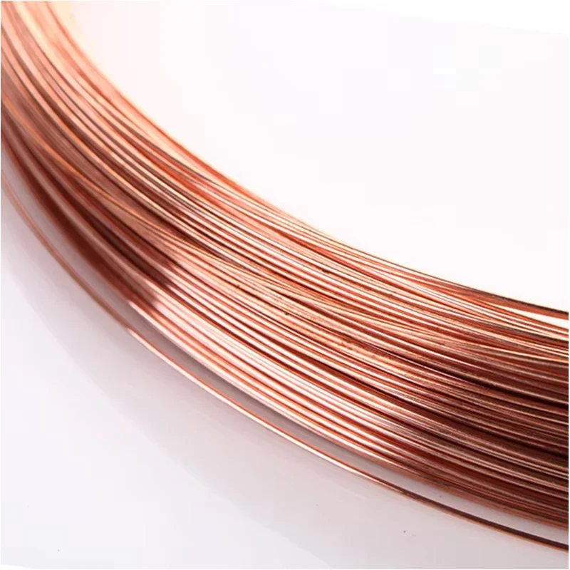 1-5M ทองแดงลวดทองแดงบริสุทธิ์ลวด T2 ขดลวดทองแดง Conductive ทองแดงลวด, Bare Line Dia 0.3/0.4/ 0.5/ 0.6/1 /1.2 /1.8 ~ 2 มม.