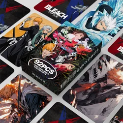 BLEACH Lomo Card 1Pack/92PCS 60PC Mini Cards With 32PC Stickers Japanese Anime Fan Collection Lomo Cards Pocztówki Zdjęcie Prezent