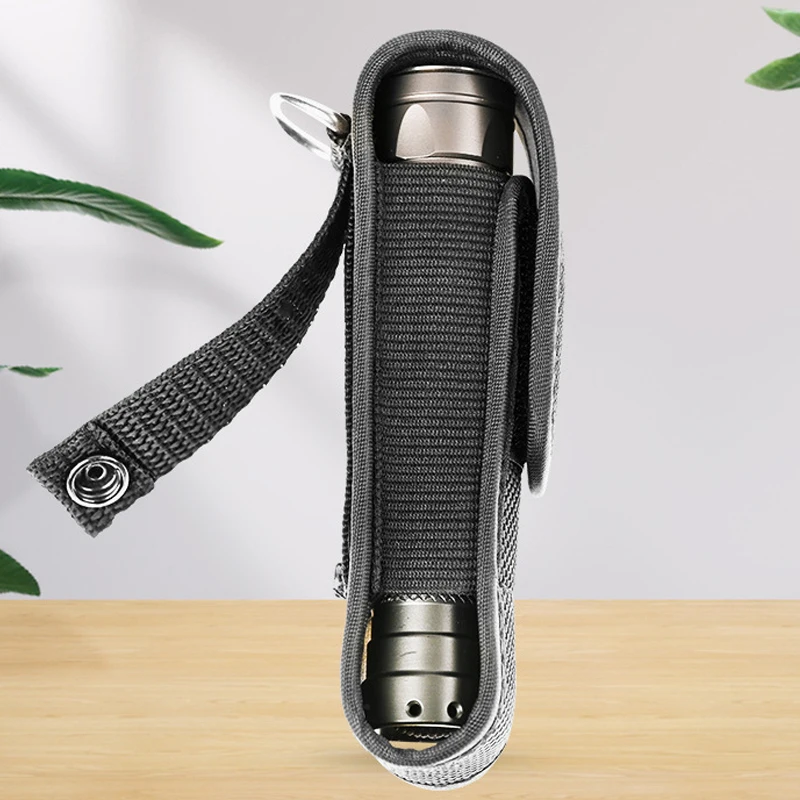 1PC 14cm Nylon Holster Holder Adhesive Belt Pouch Case For LED Flashlight Torch Universal Portable Holster For Outdoor Hiking