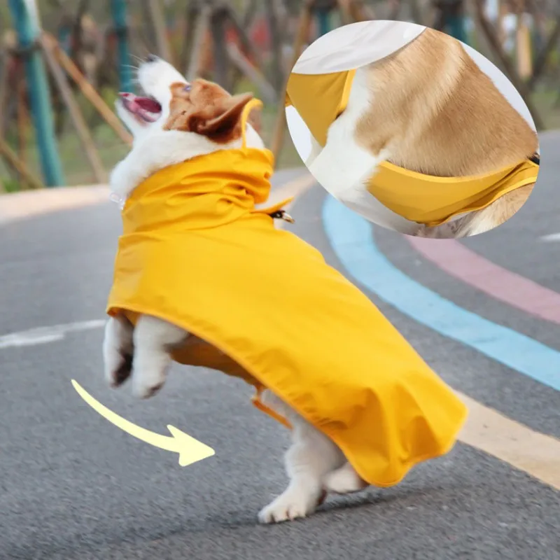 Pet Raincoat Rainproof Waterproof Lightweight Strong Construction Highly Protection Pet Costume Raincoat for Walking