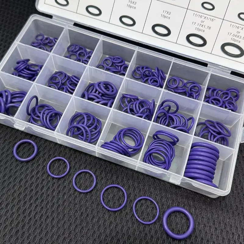 270Pcs Rubber O Ring Assortment Kit Multiple Sizes Water Resistant Leak Proof For Automotive Plumbing