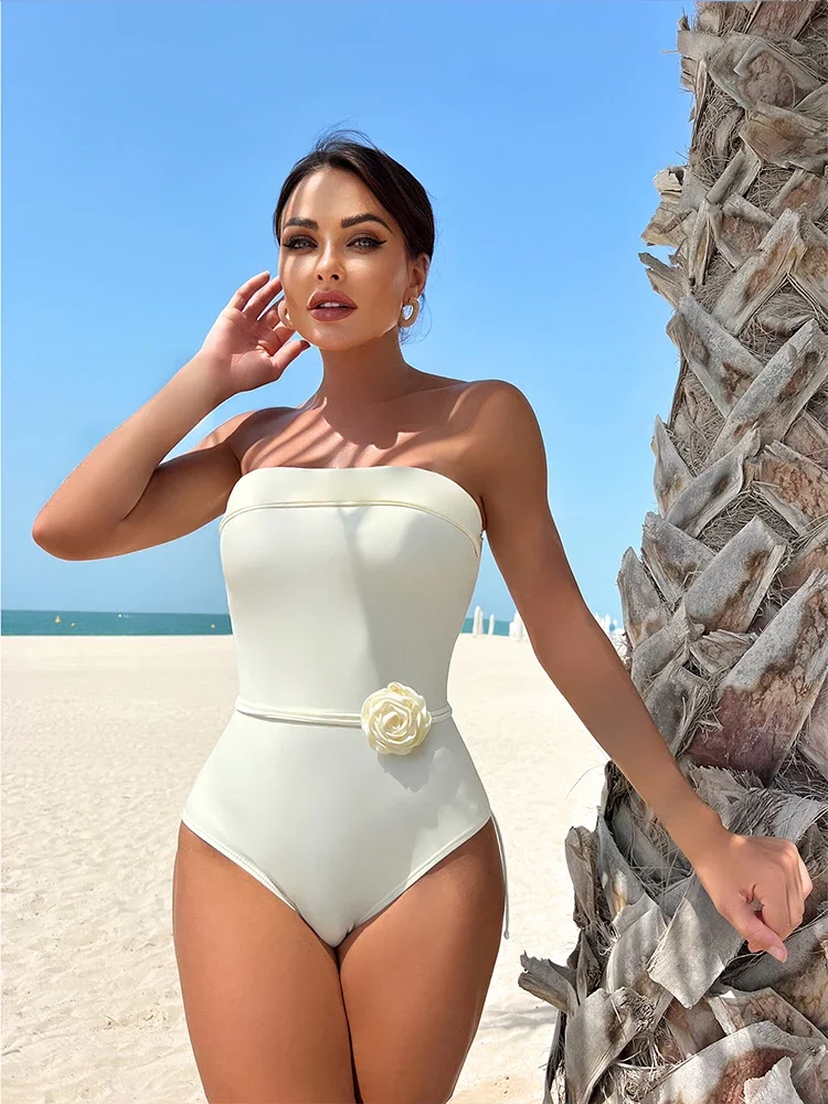 In-X-Maillot de bain une pièce de style coréen pour femmes, maillots de bain de mariée blancs, maillots de bain de luxe élégants, costume de banribdrums, vêtements de plage pour filles, 2024