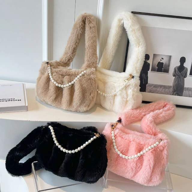Fluffy shoulder bag store