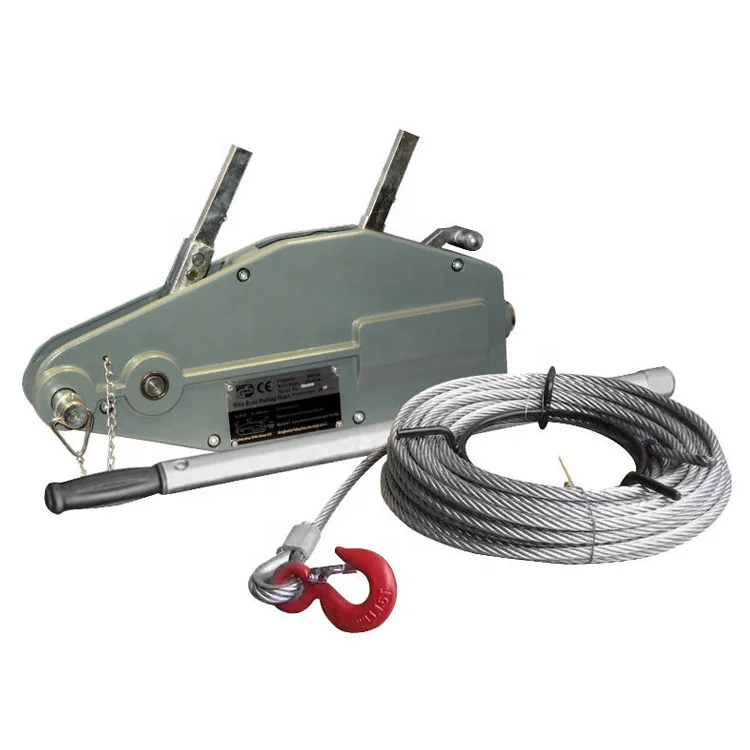 1600kg Lever Hoist Ratchet Cable Puller With Traversing Wire Rope Hoist Tirfors Hand Winch
