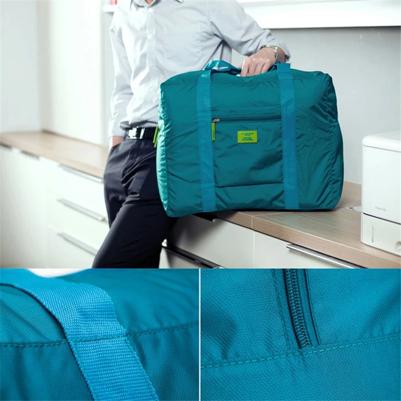 

High Capacity Folding Travel Bag Nylon Waterproof Duffel Bag Hand Clothes Organizer Men And Women Travel Storage Packing Cube