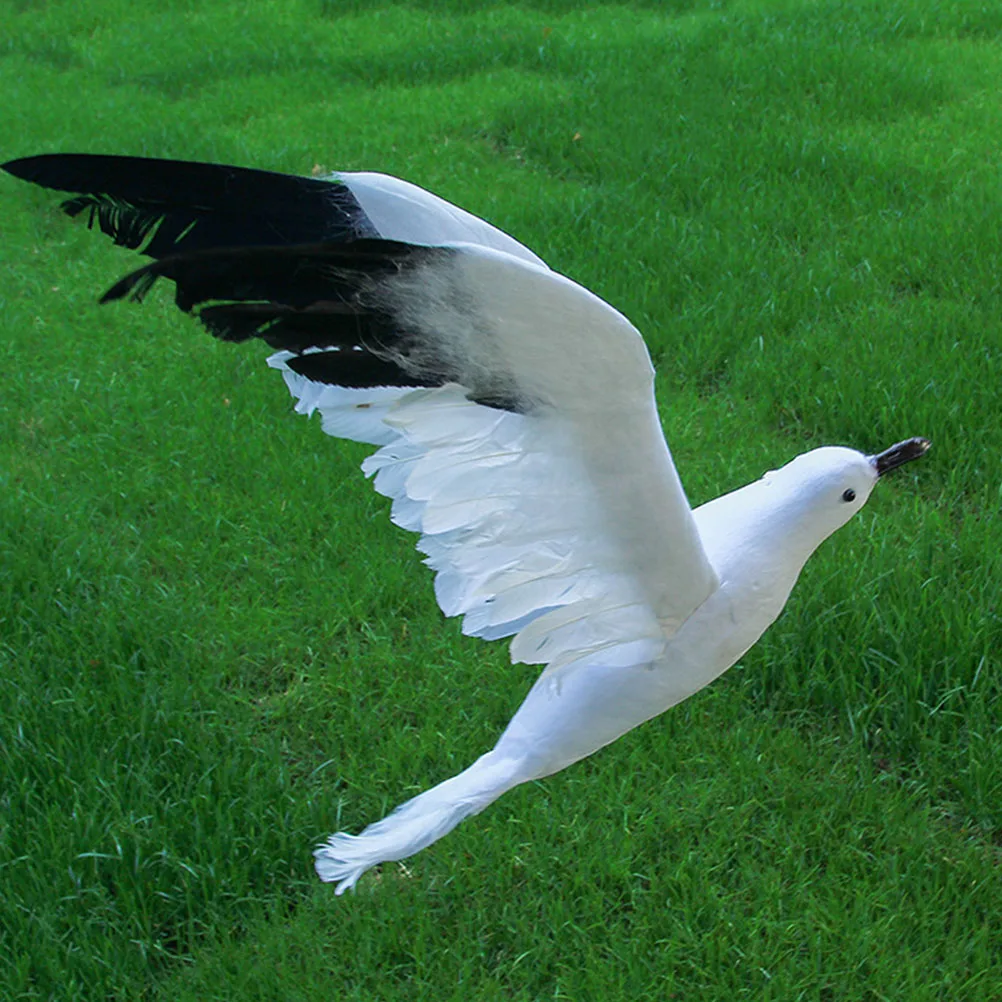 

2Pcs Artificial Seagull Office Garden Hanging naments Lightweight Foam Material Lifelike Bird Scene Decor