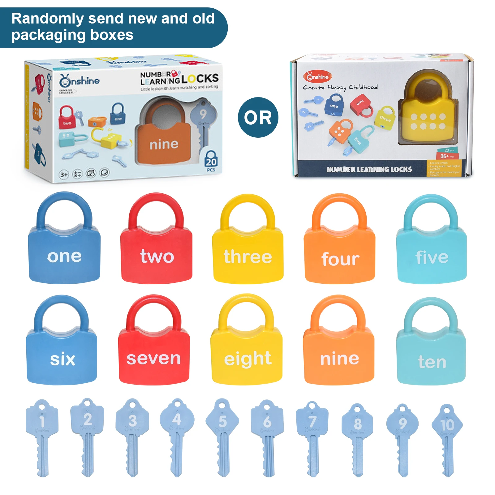 مجموعة ألعاب مفاتيح القفل الأبجدي للأطفال ، أقفال السيارات ، تعليمية مونتيسوري ، مطابقة الأرقام ، ألعاب رياضيات منزلية ، إدراك كلمات الطفل ، 10 *