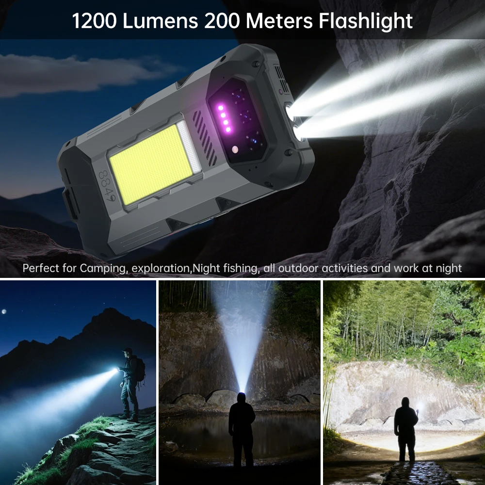 8849 Hike Unihertz Rugged Smartphone 23800mAh 24GB+512GB Expandable 2TB 1200Lumen Flashlight Android14 Two Speakers 6.79'' 120Hz