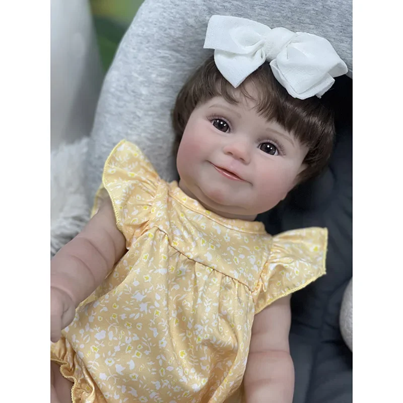 48CM Soft Body Reborn Baby Doll 100% Handmade 3D Skin Bettie with Visbile Veins Collectible Art Doll Christmas Gift