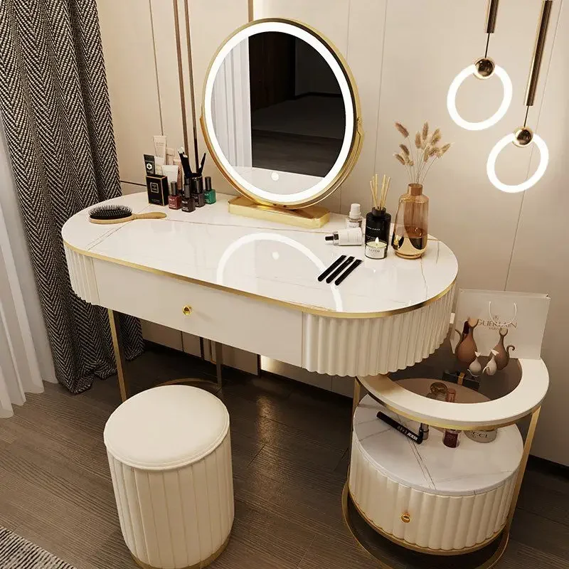 

Drawers Modern Dressing Table Minimalist Modern Salon Corner Dressing Table Storage Coiffeuses De Chambre Toilet Furniture