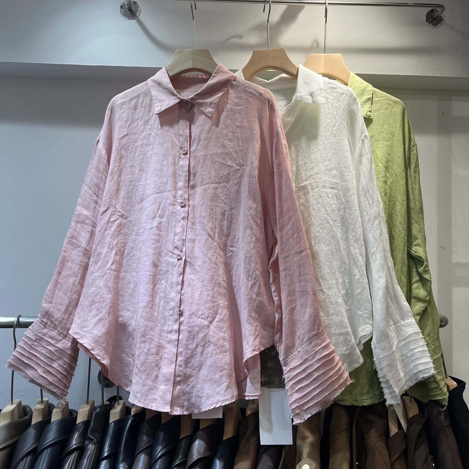 

SuperAen: Новая винтажная свободная женская рубашка в европейском и американском стиле, весна 2026, модная рубашка с длинным рукавом