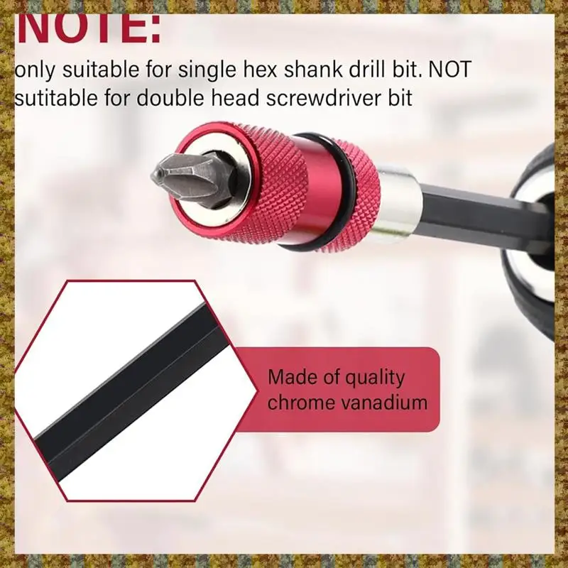 F-F 8 шт. Набор удлинителей для сверл Магнитный удлинитель для сверл Удлинитель для сверл 1/4 дюйма Шестигранный держатель для бит с 8 битами