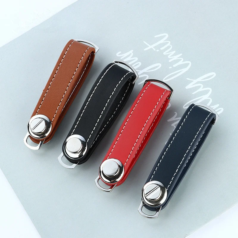 Smart Key Holder Men Women PU Leather Keychain Creative DIY Key Ring Case Hot Popular Simple Keyholder Gifts Dropshipping 2023