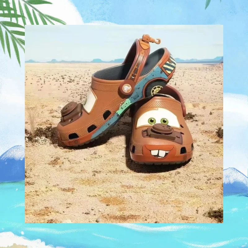 

New Slippers Anime Maters Slippers Cars Shoes Outdoor Sandals Cute Cartoon Waterproof Breathable Ankle-Wrap Eva Shoes For Adult