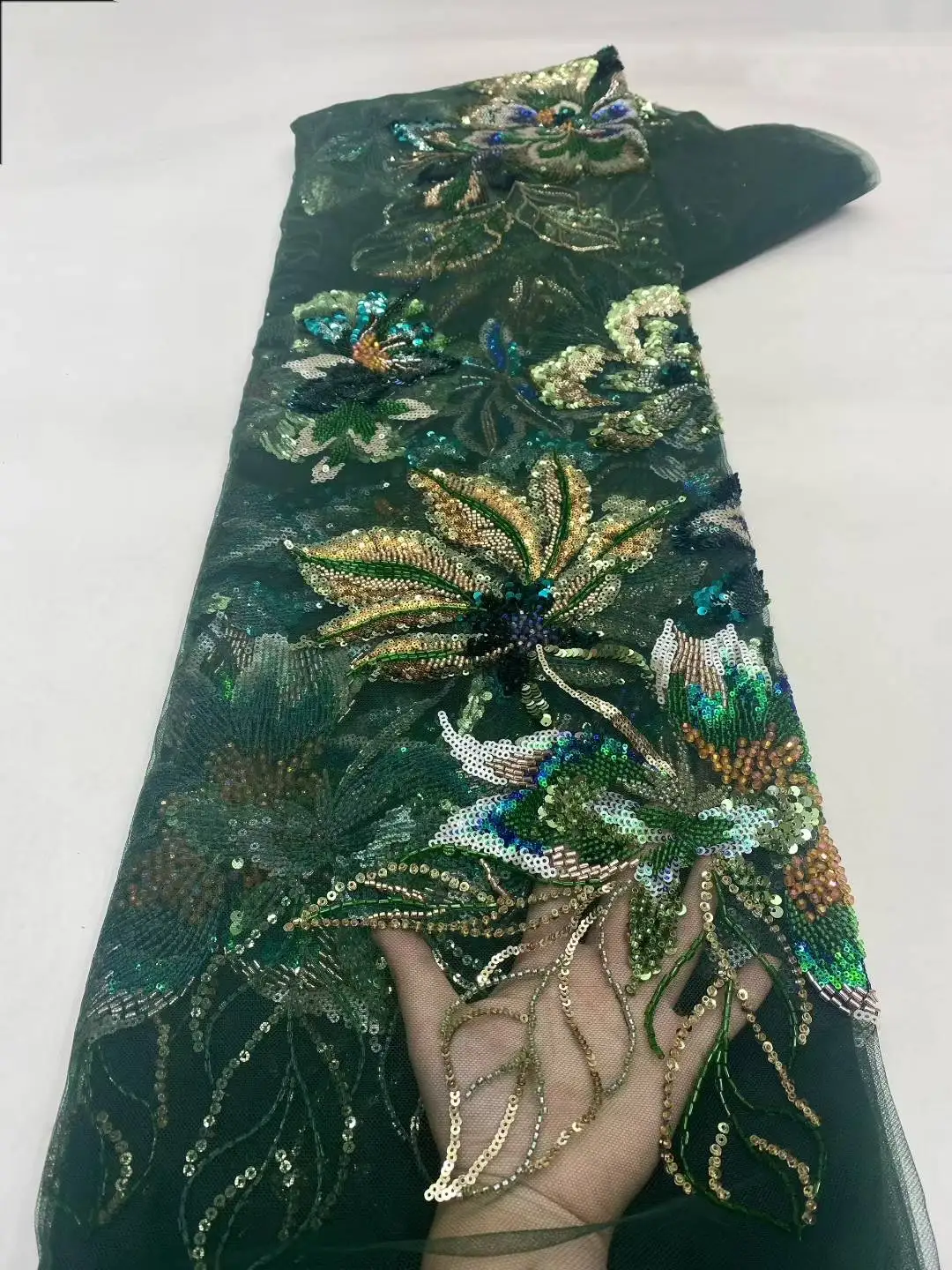 اليدوية الفرنسية تول أقمشة الدانتيل 2025 جودة عالية ثلاثية الأبعاد زهرة التطريز الخرز الأفريقي أقمشة الدانتيل لفساتين النساء