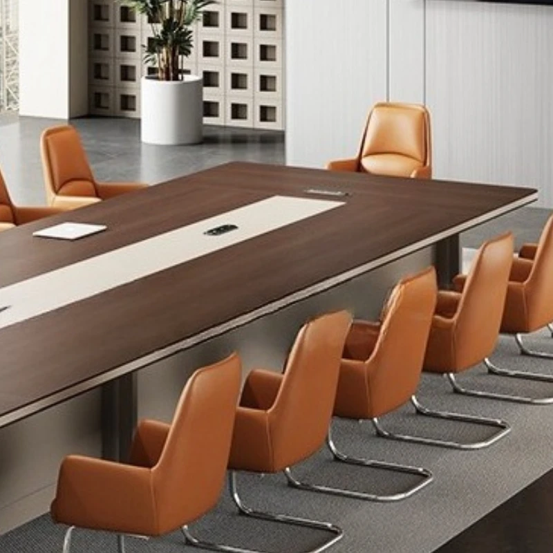 طاولة مؤتمرات حديثة وبسيطة، طاولة مؤتمرات للتفاوض التجاري، أثاث ميسا اجتماعات مستطيل للمكتب #6