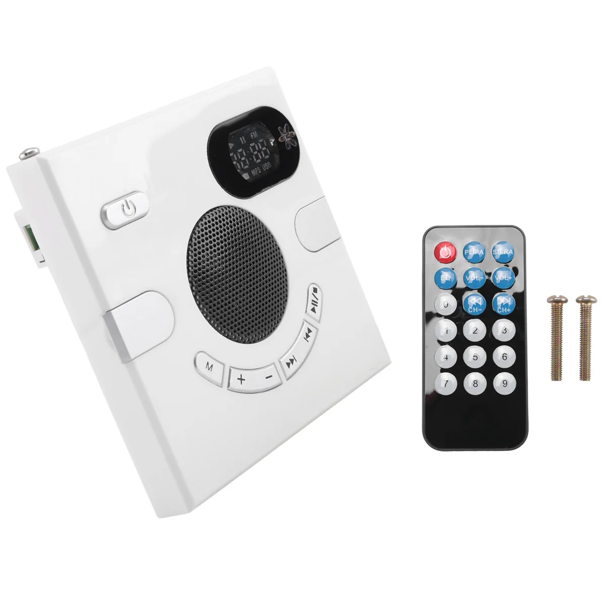 ผนังลําโพงวิทยุ Fm พร้อมจอแสดงผลแจ็คหูฟังรองรับ Aux Audio Tf Card Usb Disk Mp3 Player Usb Charge