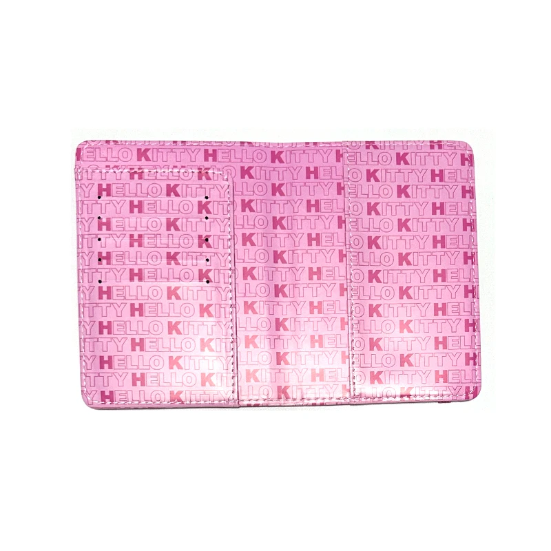 Kawaii Y2K Pink Hello Kitty Passport Holder Bank Card Storage Bag Vintage Japanese Cute Charm Document Bag Birthday Gift