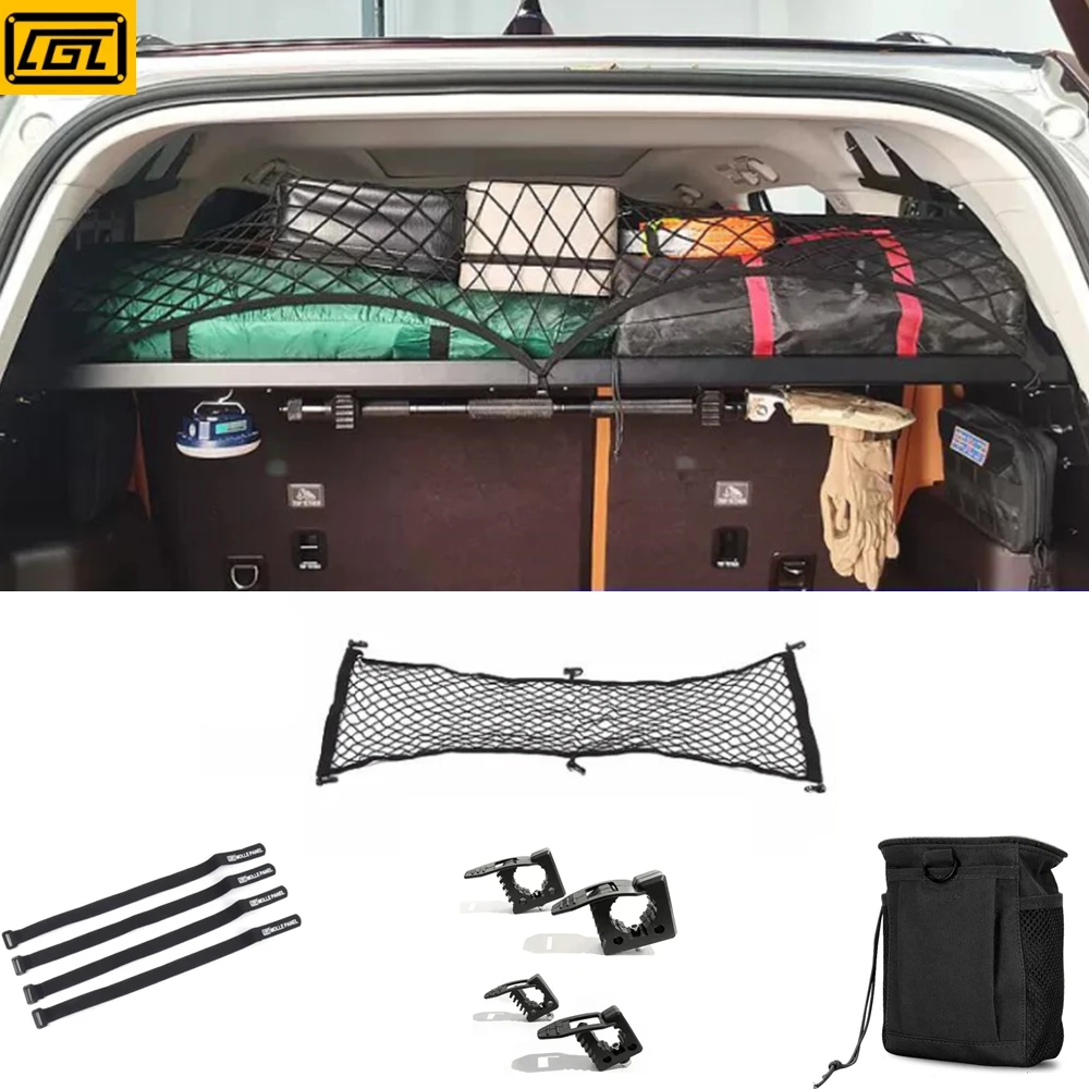 Rear Window CGZ Molle Panels Trunk Shelf Storage Net System Tactical Dump Drop Pouch Fixed Buckles Accessories